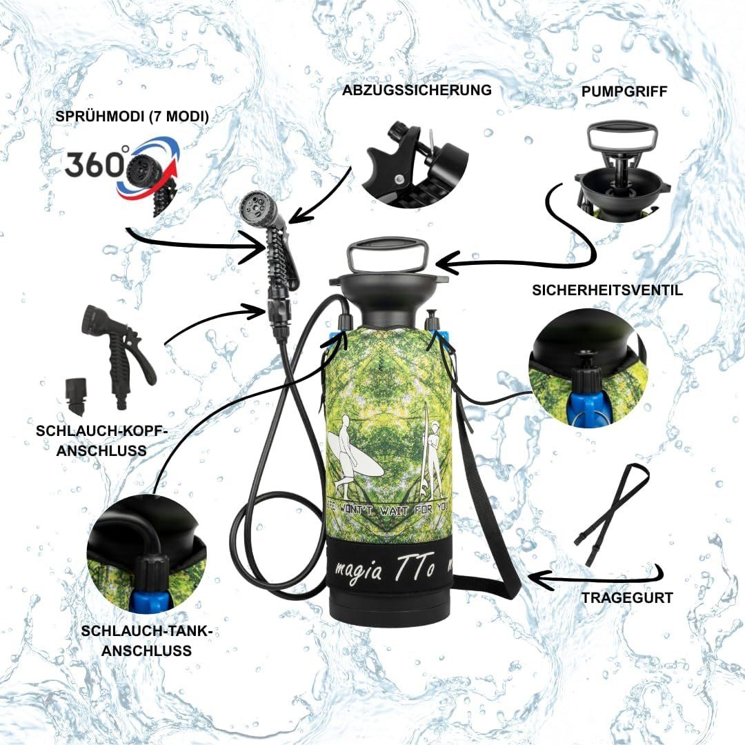 Duschen: Tragbare Campingdusche 8l mit Handpumpe – Neu und originalverpackt aus Root von raffi.95 6