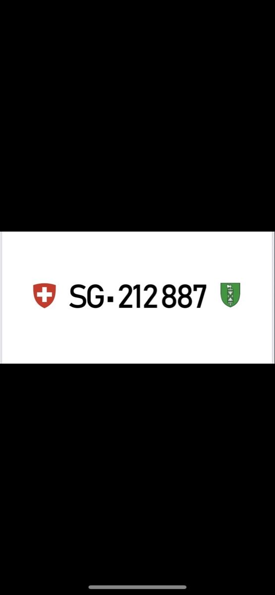 Insegne: Schönes Kontrollschild SG 212887 – Usato da Mosnang venduto da two_for_tragedy 1