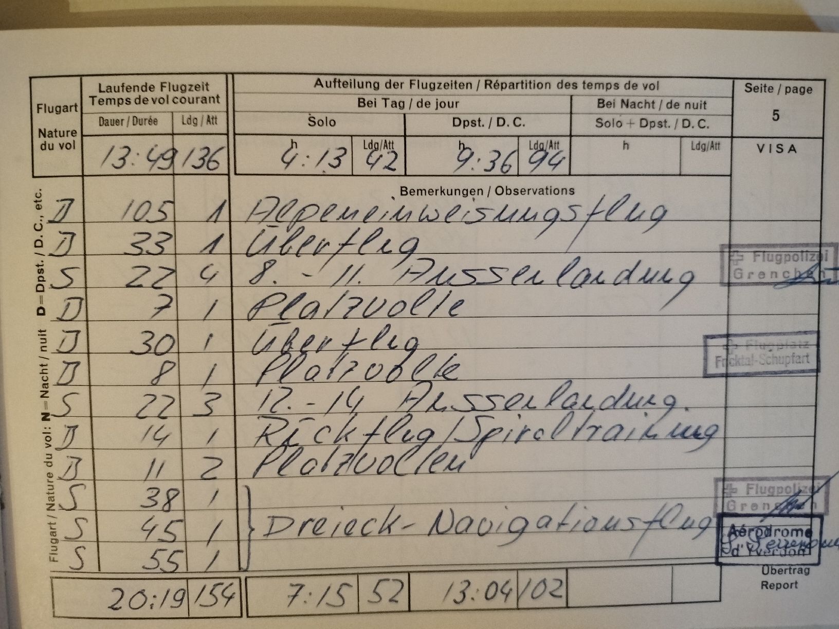 Documenti: Kleines Flugbuch für Privatpiloten – Usato da Schwanden Sigrisw venduto da len_9yqg 7