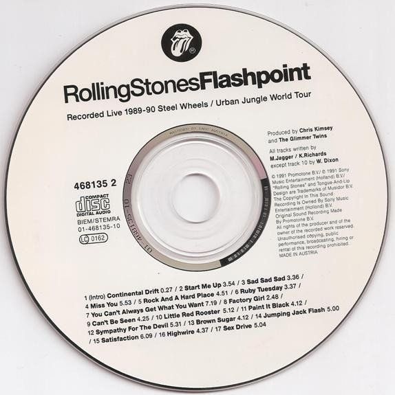 CD: Live 1989-90 - Rolling Stones - Flashpoint – Usato da Unterbch venduto da uqliv 2
