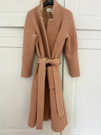 Wollmantel GANNI , beiges Teddyfleece, Grösse M