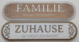 GROSSE HOLZSCHILD HOLZBILD SCHILD 60X15 DEPOT
