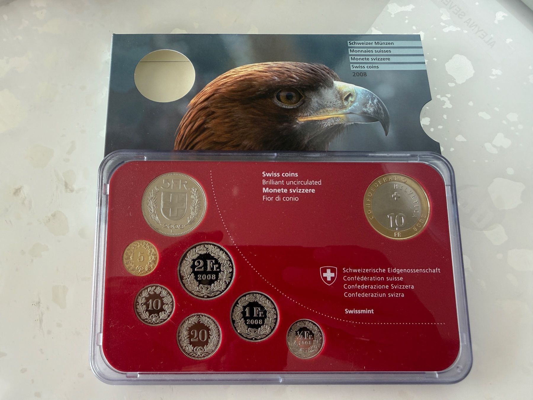 Tutti le monete: Schweizer Münzsatz 2008  Stempelglanz – Nuovo (secondo la descrizione) da Wallisellen venduto da SWISS_SILVER1 2
