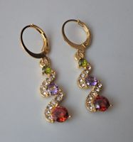 Boucles d'oreilles vintage plaqué or 14k