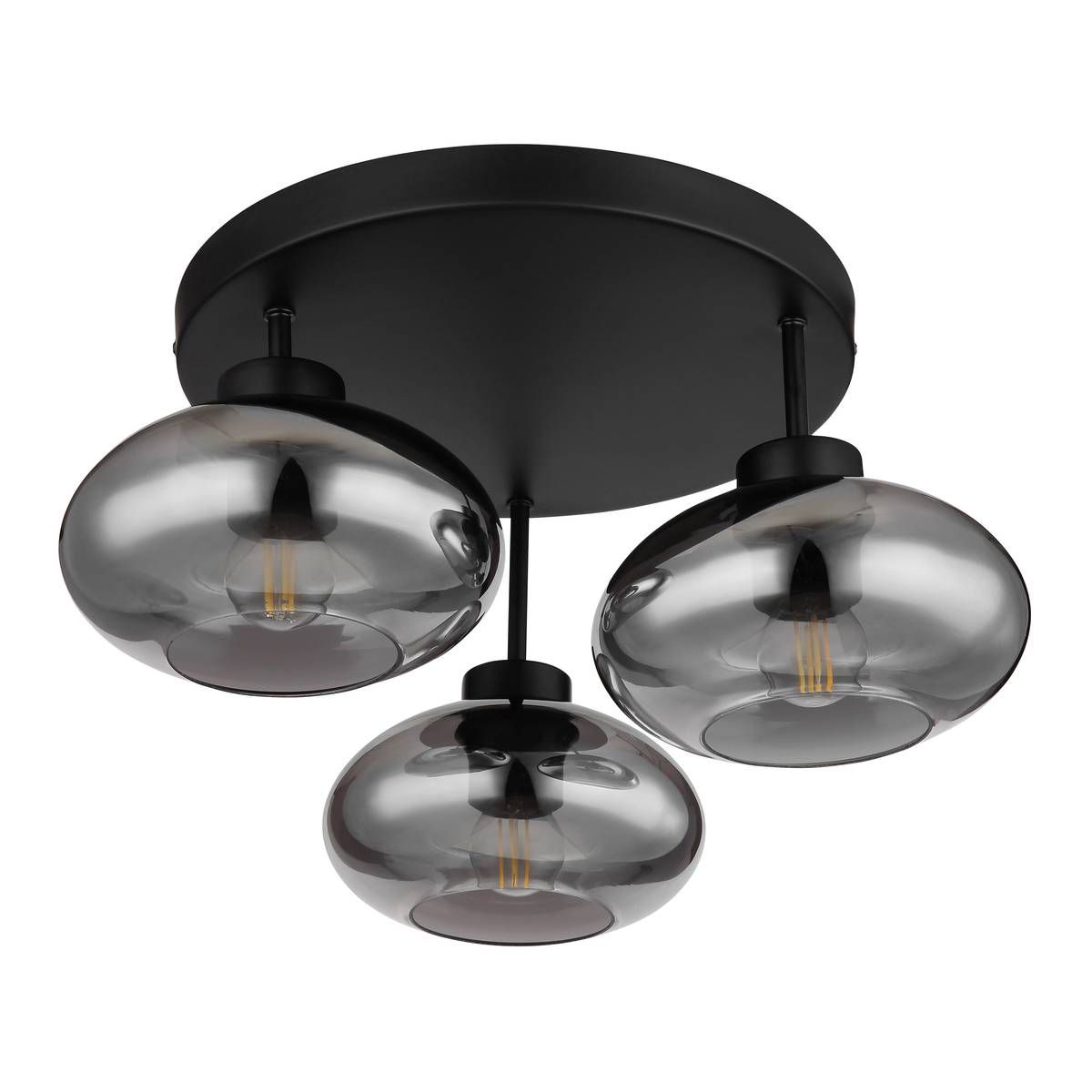 Kronleuchter & Deckenlampen: Deckenleuchte, Glas, 3 Strahler, 40 cm Ø – Neu (gemäss Beschreibung) aus Kreuzlingen von Smart-Light 3