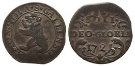 St. Gallen Halbbatzen 1721  /3401