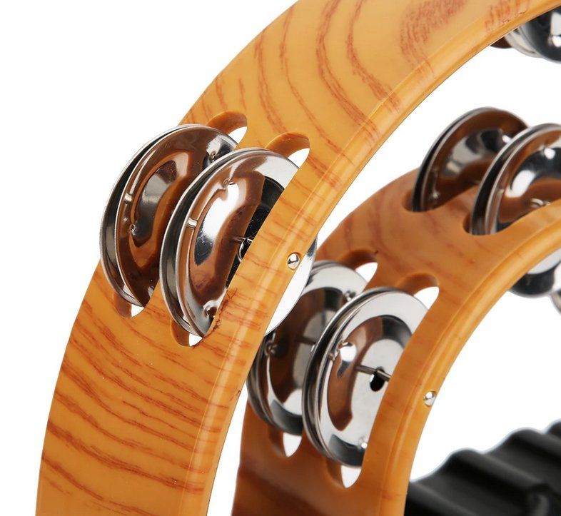 Glocken & Treicheln: 2x Tamburin mit zweireihigen Glöckchen – Neu und originalverpackt aus Bremblens von LOVA-MUSICA-SHOP 3