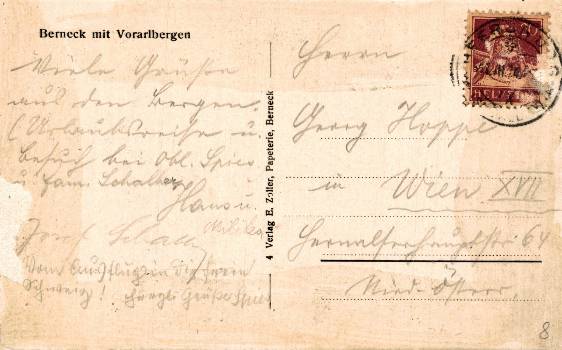Cartoline postali: Berneck mit Vorarlbergen – Usato da Bronschhofen venduto da Astore 1