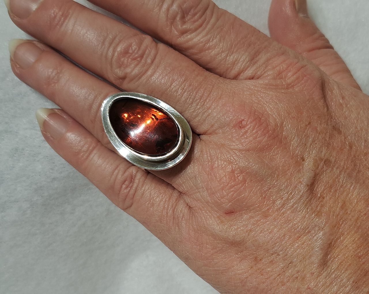 Anelli: Ring Silber mit Cherry Bernstein – Usato da Stans venduto da wer_fd5f 4