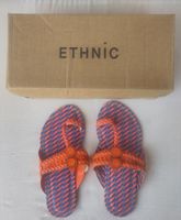 Orange Flipflops/Chappals (Ethnic), neu mit Schachtel, Gr.36