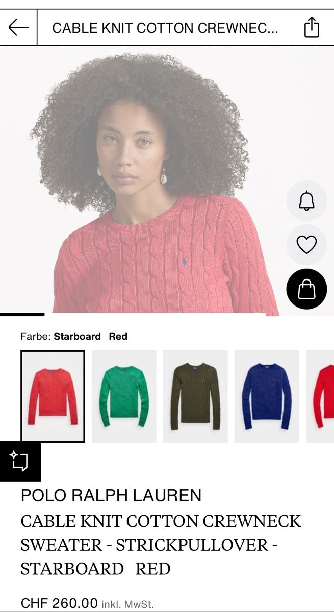 Ralph Lauren Pullover & Sweatshirts: Polo Golf Ralph Lauren Strickpullover Zopf rot – Gebraucht aus Basel von Oloir 4