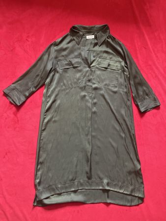 Zadig & Voltaire Seidenkleid, Khaki-Grün, Grösse S