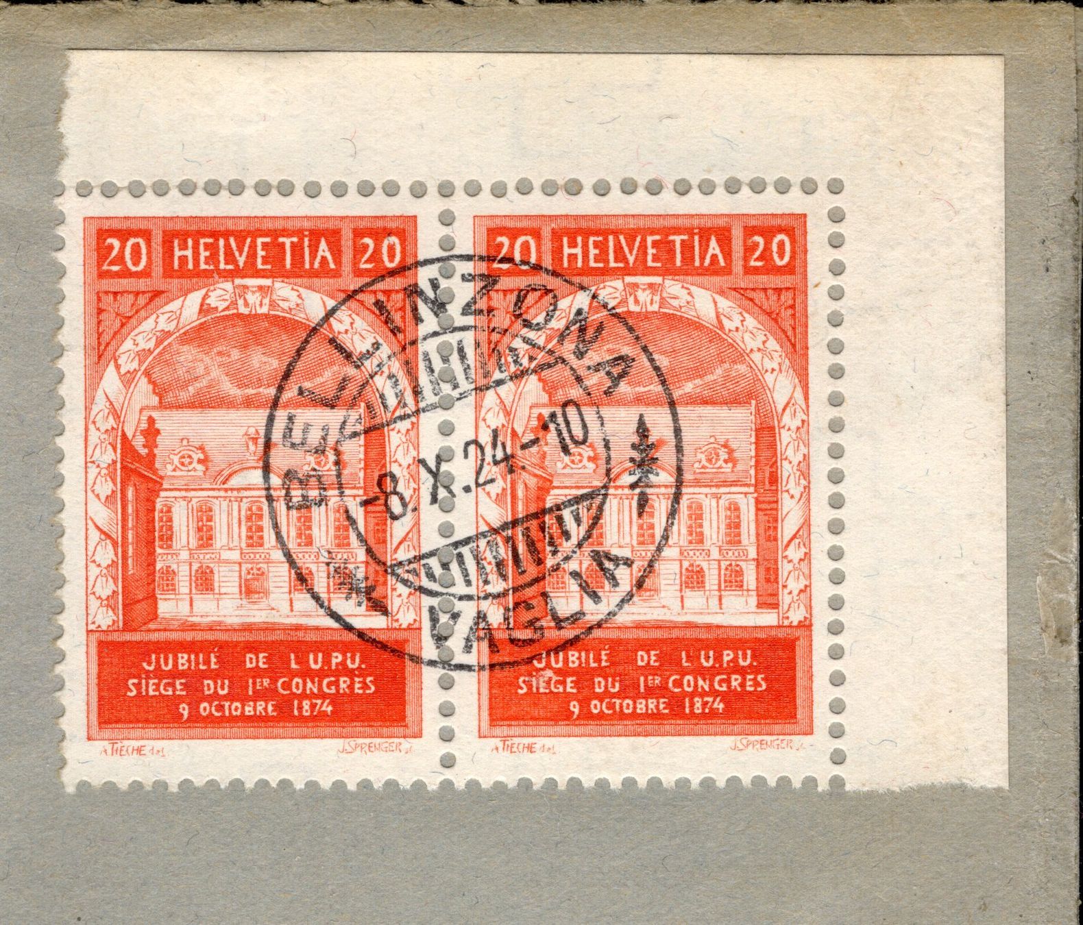 Alle Briefmarken: schöner Brief UPU 1924 Vor-Ersttag – Gebraucht aus Steffisburg von malurada 3