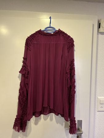 Replay Damen Bluse, bordeaux rot, Grösse XL, nie getragen