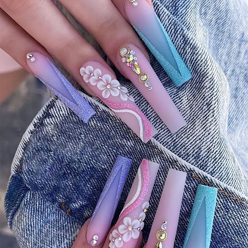 Unghie finte: Nail Tips Coffin X-Large Fullcover Press-On – Nuovo e nell'imballaggio originale da Riffenmatt venduto da Nail_Art_Outlet