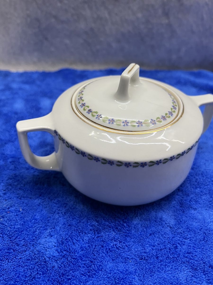 Zuccheriere: Vintage Zuckerdose mit Deckel, Blumendesign, Langenthal – Usato da Rotkreuz venduto da Migu2012 1