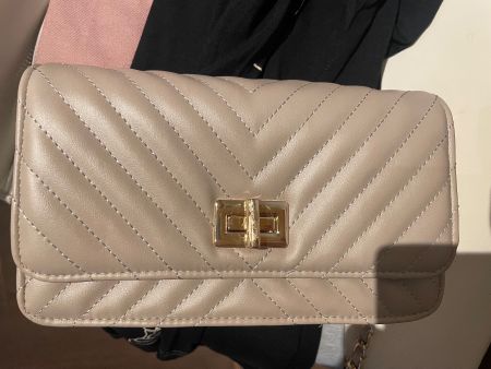 Schultertasche 1 x gebraucht in beige