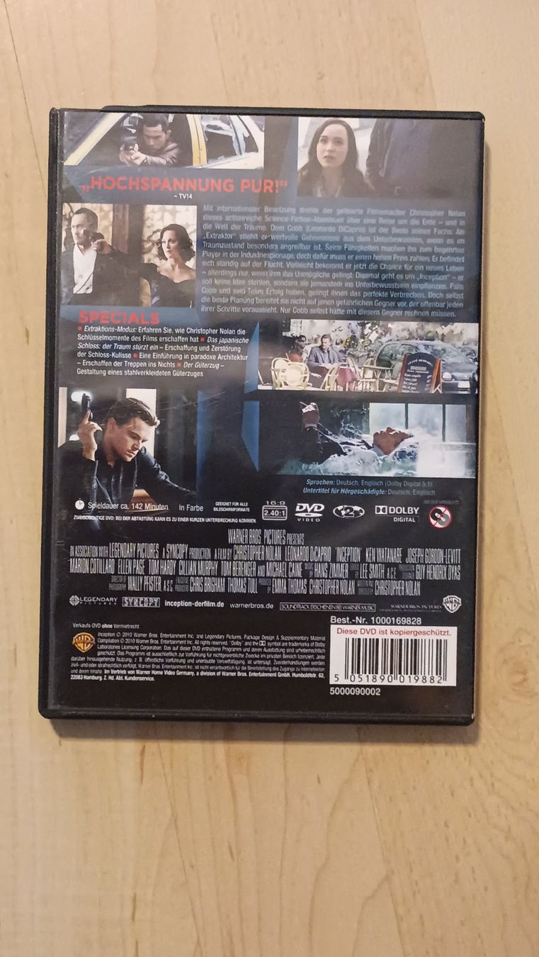 Alle DVDs: Inception DVD – Gebraucht aus Embrach von S24ch 1