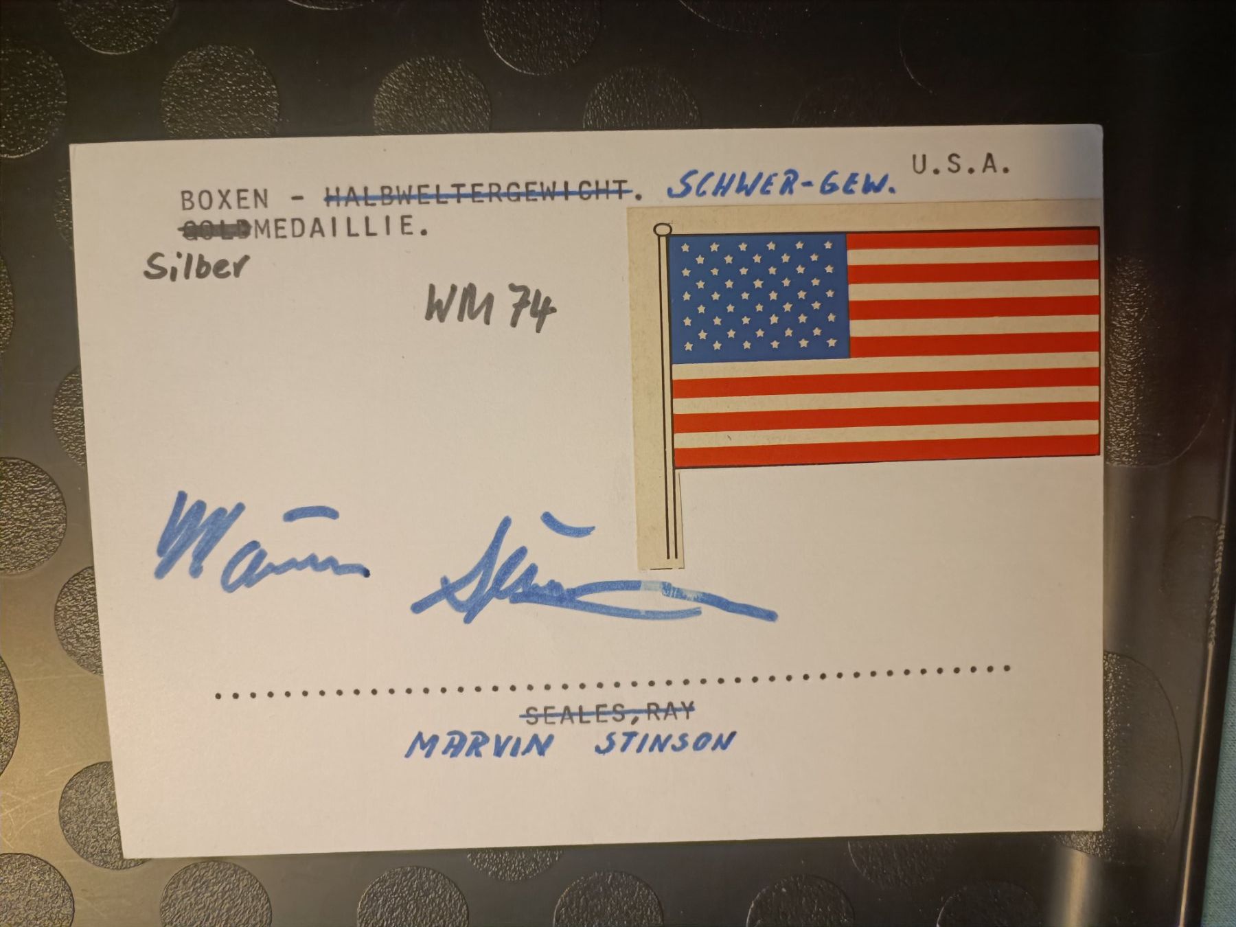 Autogramme: Marvin Stinson - US Boxer - handsigniert – Gebraucht aus Menziken von Artographs