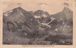 Schwefelbergbad, Umgebung vom Kurhaus, gelaufen 1917