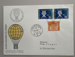 1960 Ballonpost  Nr. 353.01.09 Abart im Paar 2x + 369