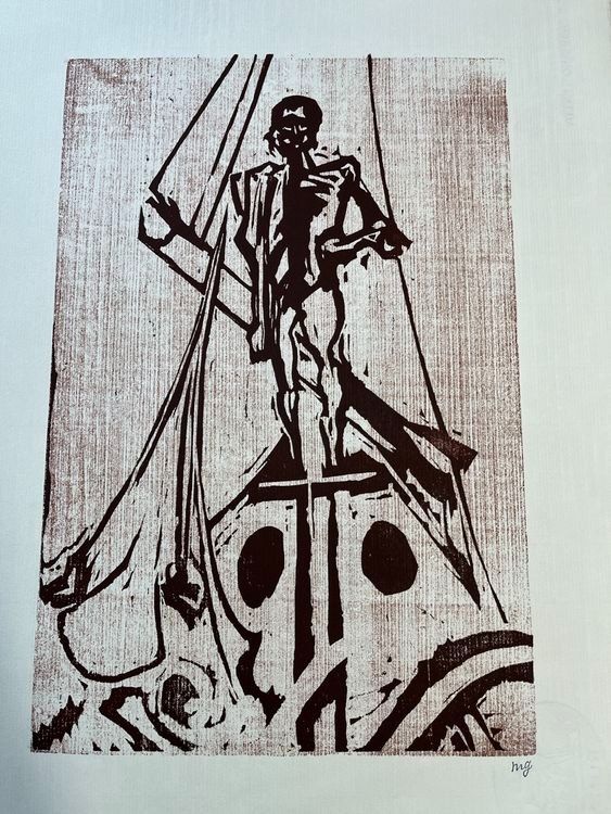 Xilografie: MAX GUBLER HOLZSCHNITT MONOGRAMMIERT – Usato da Gersau venduto da grafik-kunst