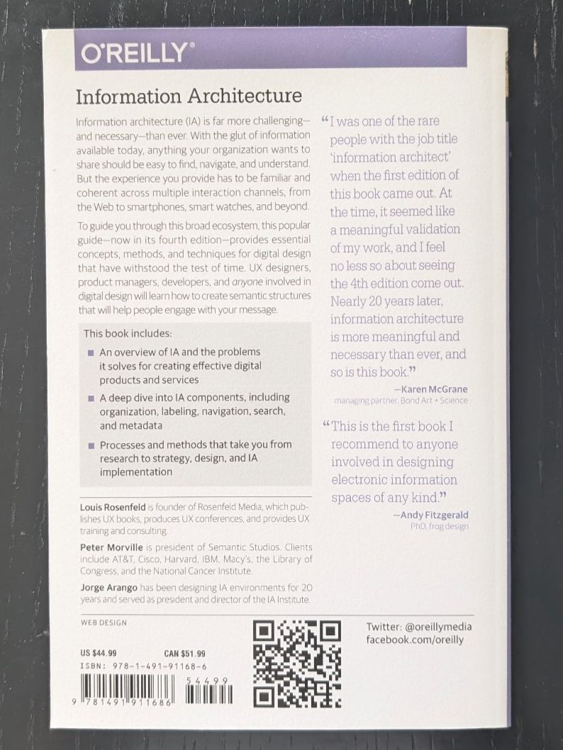 Bücher: Information Architecture: For the Web and Beyond (O'Reilly) – Gebraucht aus Thalwil von sultan03 1