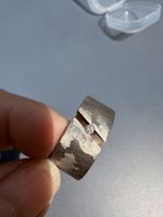 Titanring mit Diamant 0.05 ct. neuwertig (60)