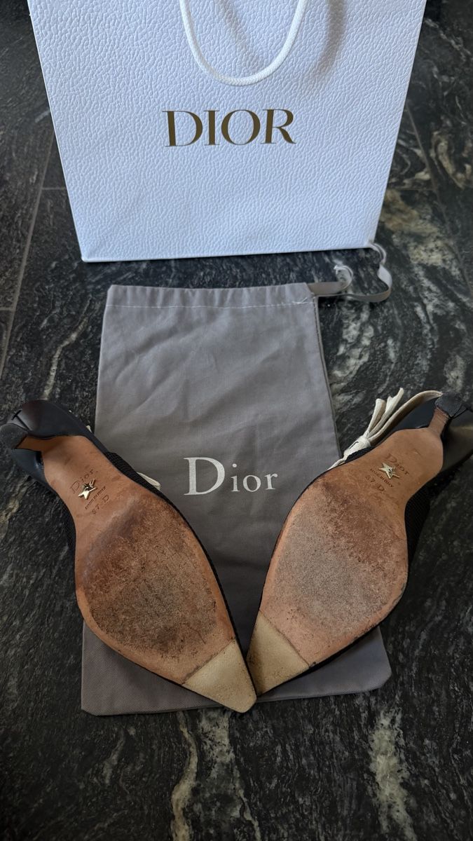 Dior Scarpe da donna: Dior slingback heels black fabric size 37 NP890CHF – Usato da Rothrist venduto da anitunia2010 4