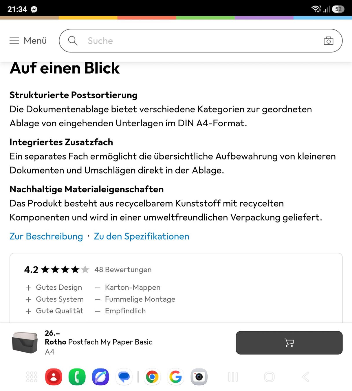 Raccoglitori: Rotho Postfach My Paper Basic – Nuovo e nell'imballaggio originale da Wikon venduto da _mc_speedy_ 2