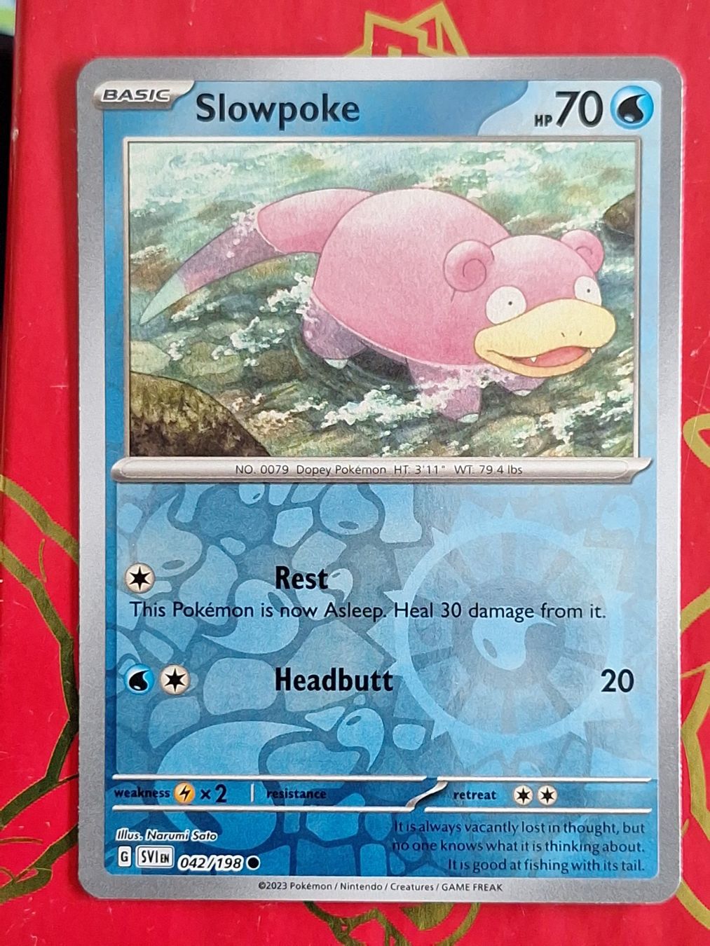 Pokémon Sammelbilder & Trading cards: Slowpoke - Pokemon Reverse Holo Scarlet Violet – Gebraucht aus Altstätten SG von GGsGameshop