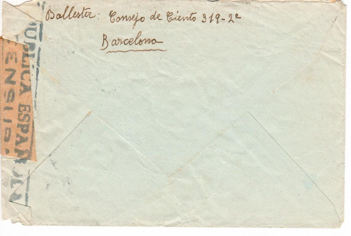 Alle Briefmarken: Zensurbrief Spanien – Gebraucht aus Wolhusen von Curver9 1