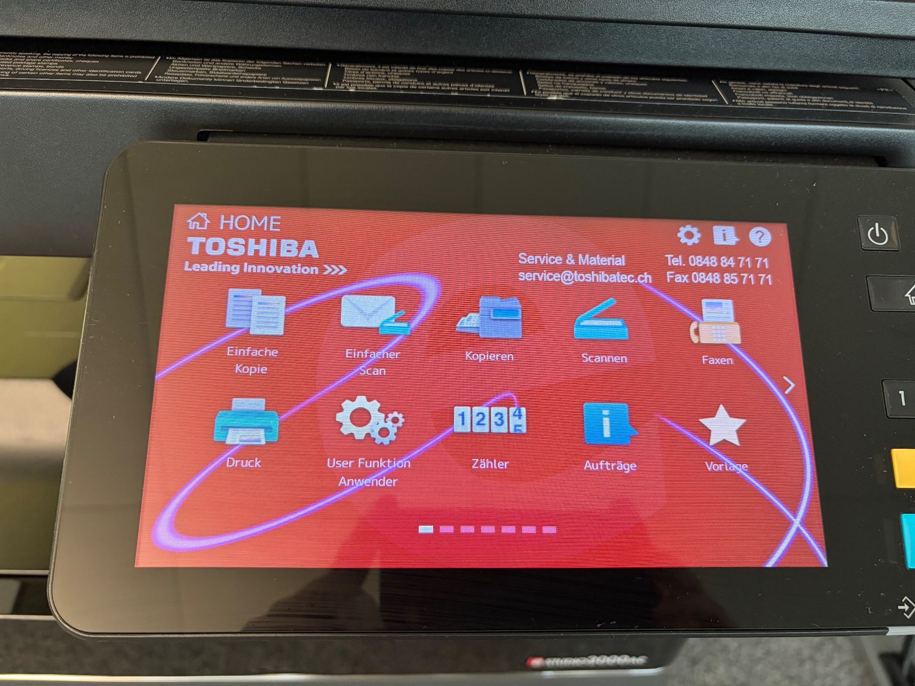 Toshiba Fotocopiatrici: Toshiba E-Studio 2000 AC Farbkopierer DIN A3 – Usato da Mörschwil venduto da ottoman7 3