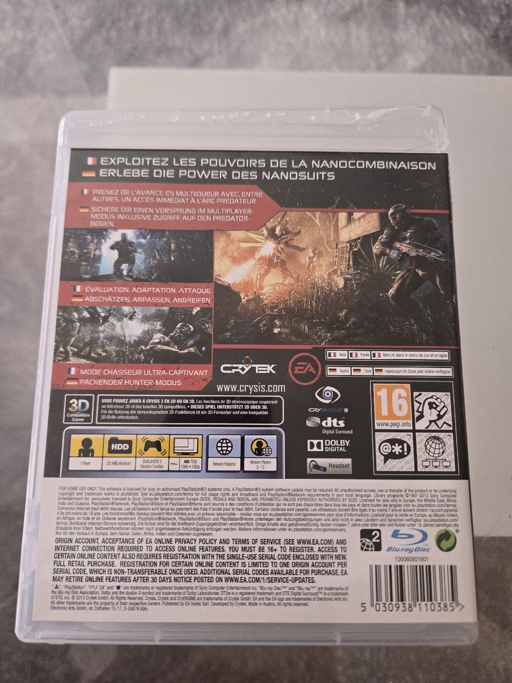 Jeux: Crysis 3 PS3 – D'occasion à Bussigny par Kfdlt 1