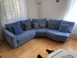 Blaue Eckcouch zu verkaufen!