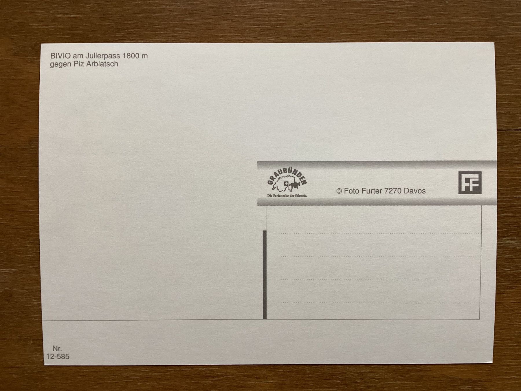 Cartoline postali: AK Bivio GR – Usato da Zürich venduto da tol_b7c7 1