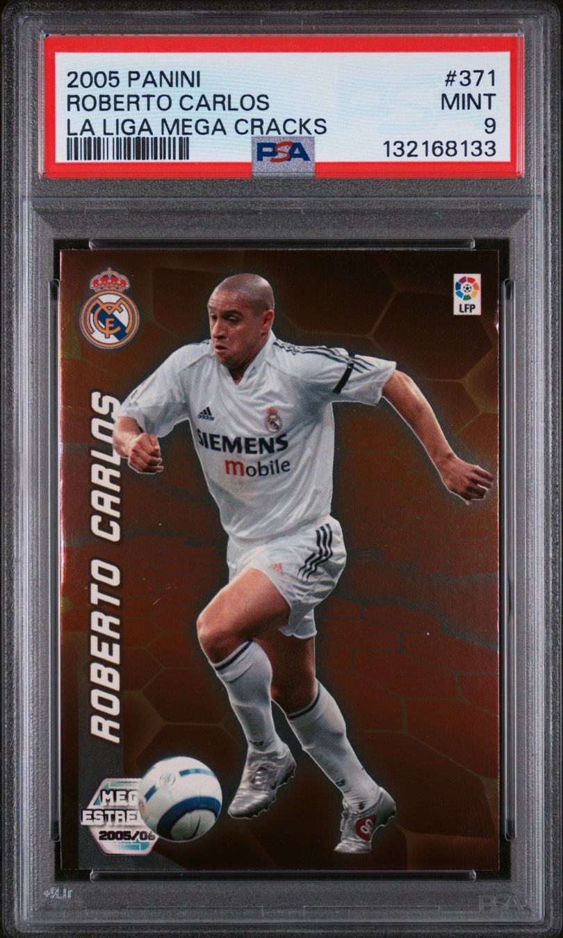 Panini Carte collezionabili: 2005 PANINI MEGACRACKS ROBERTO CARLOS PSA 9 – Usato da St. Gallen venduto da Matrix023