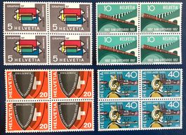 1957 Werbe Satz Viererblöcke ** ZNr. 328-331