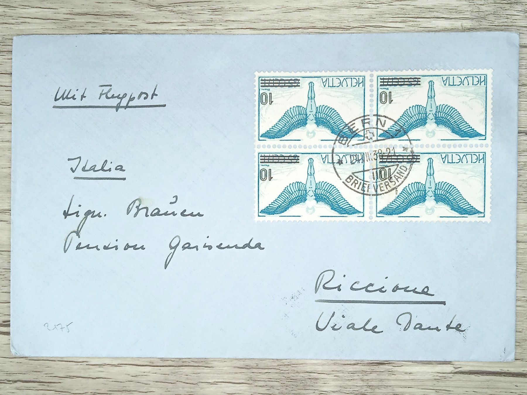Alle Briefmarken: TR15 Enveloppe + Timbre Suisse 1938 – Gebraucht aus Cousset von Patrick_Collections