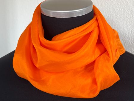 Foulard, 100% Seide, Orange, NEU