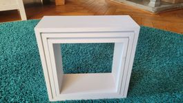 Wandregal Set 3-teilig weiss quadratisch guter Zustand