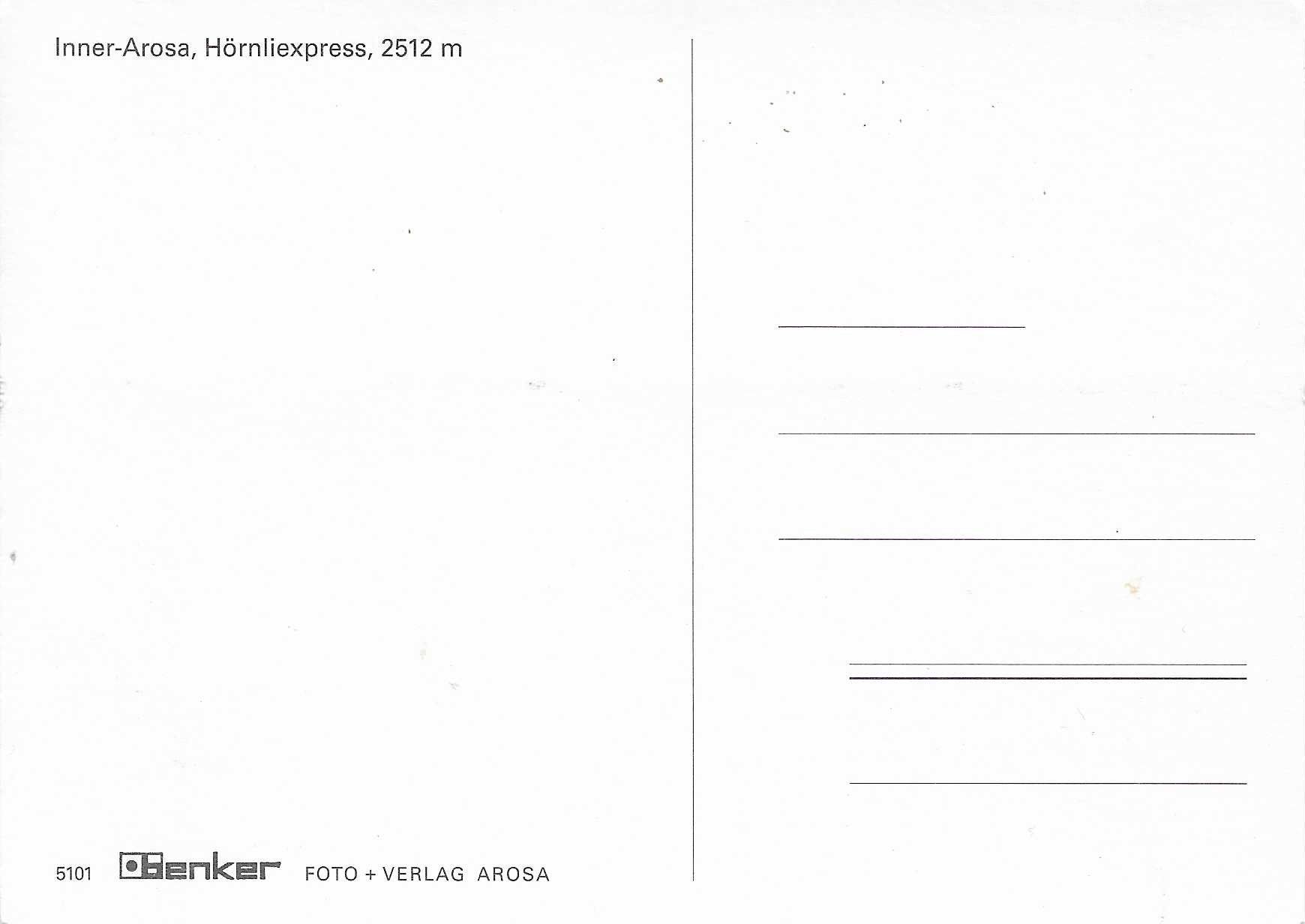 Cartoline postali: Inner-Arosa Hörnliexpress GR – Nuovo (secondo la descrizione) da Rothrist venduto da Stranglehold 1