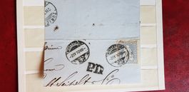 Briefmarke sitzende Helvetia ultramarin gestempelt 