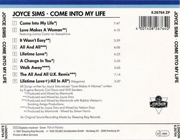 CDs: Joyce Sims – Come Into My Life – Gebraucht aus St.Gallen von CD_jalamusic 1