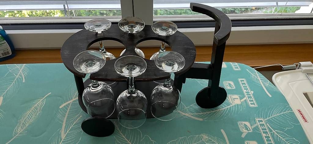Bicchieri: Weinhalter mit Gläsern – Nuovo e nell'imballaggio originale da Wollerau venduto da chw87