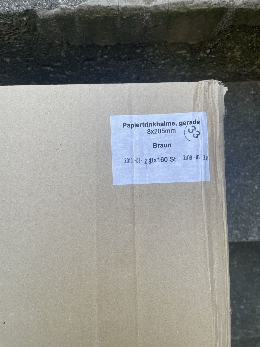 Bevande alcoliche: 1280 Papiertrinkhalme 7mmx20 cm, biodegradable – Nuovo e nell'imballaggio originale da Ipsach venduto da Greco5252 2