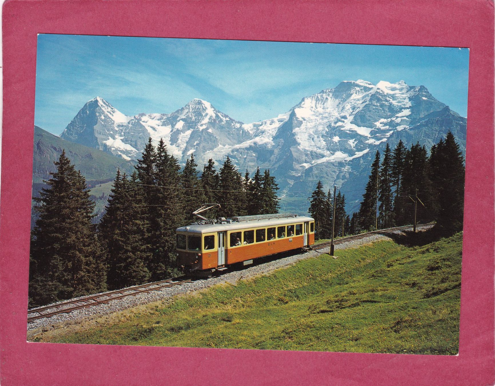 Ansichtskarten: Bahn Grütschalp Mürren Eiger Mönch Jungfrau – Gebraucht aus Herisau von