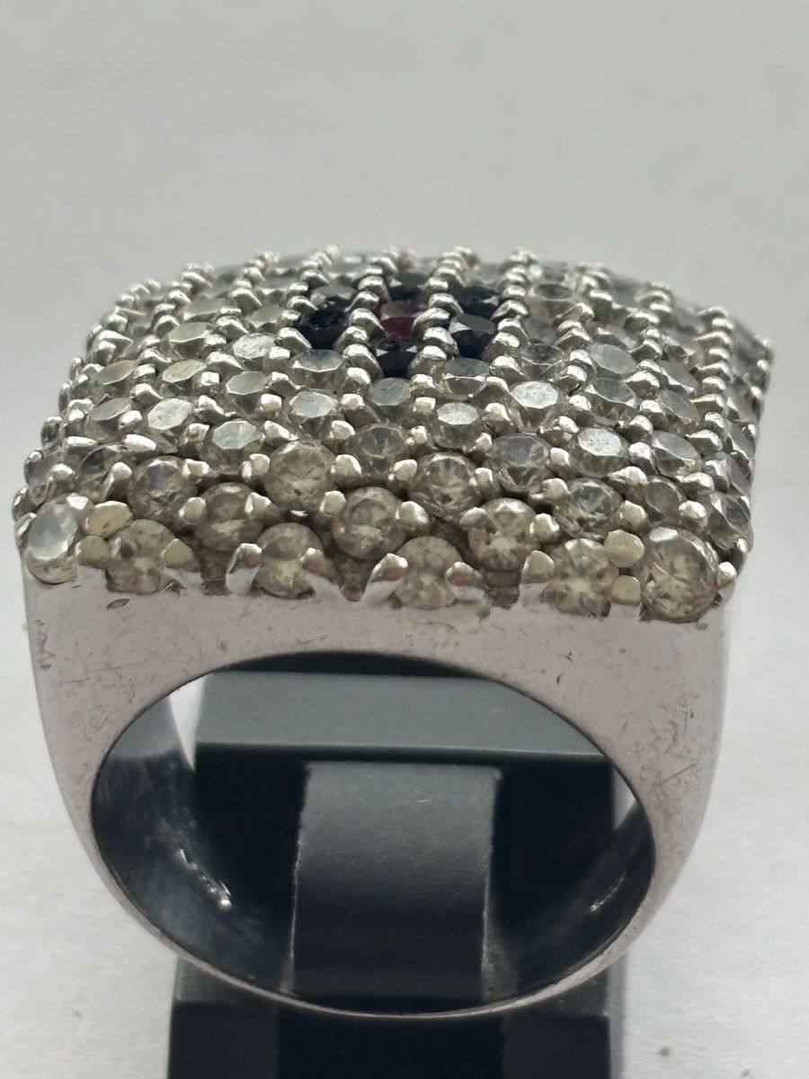 Anelli: Silber Ring mit Saphire und Rubin 925 – Usato da Langnau am Albis venduto da flusspflege 2
