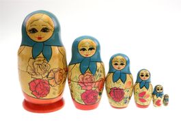 6 teilige Matrjoschka - Matroschka - Babuschka (0182)