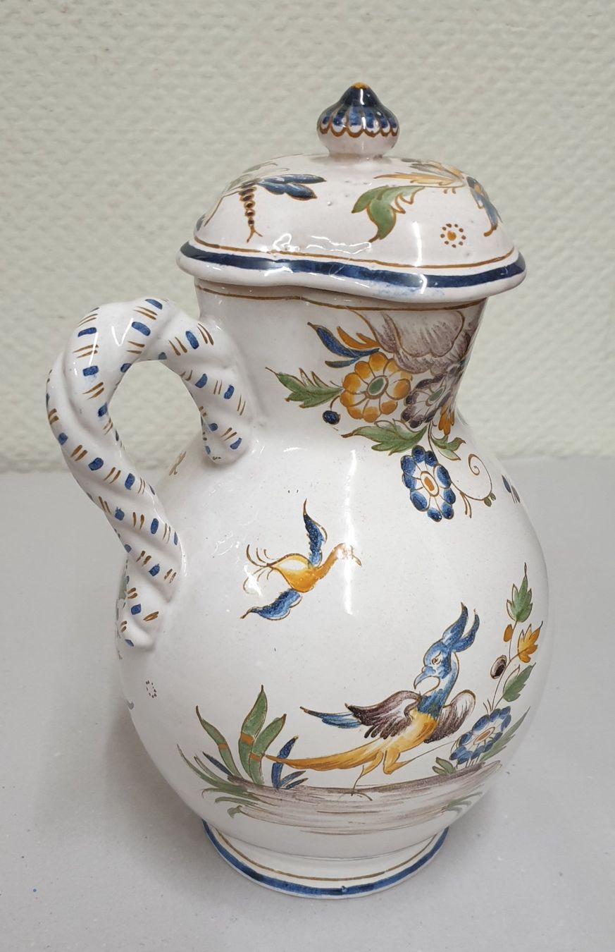 Karaffen: Faience Krug mit Deckel – Gebraucht aus Emmen von Brockofsky 2